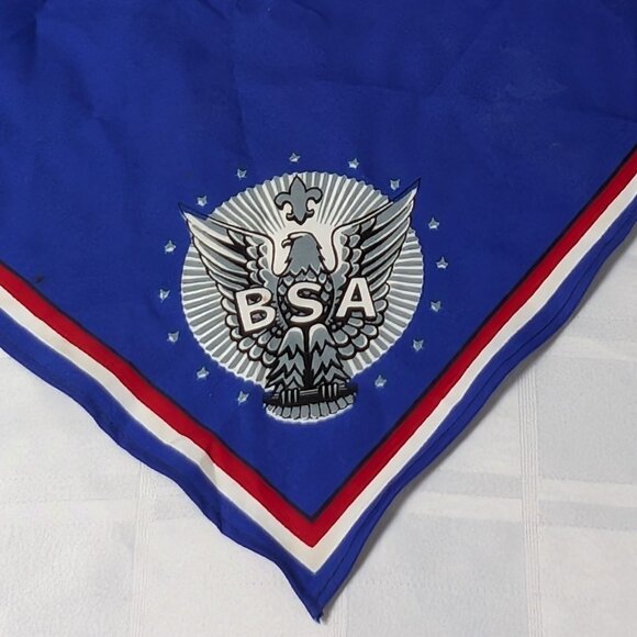 BOY SCOUTS OF AMERICA BSA NECKERCHIEF SCOUT UNIFORM WEAR BLUE RED WHITE AMERICAN - Picture 3 of 11